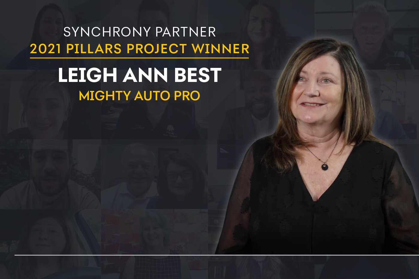 Synchrony Partner  2021 Pillars Project Winner Leigh Ann Best Mighty Auto Pro