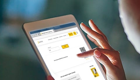 A customer using Synchrony's online consumer application